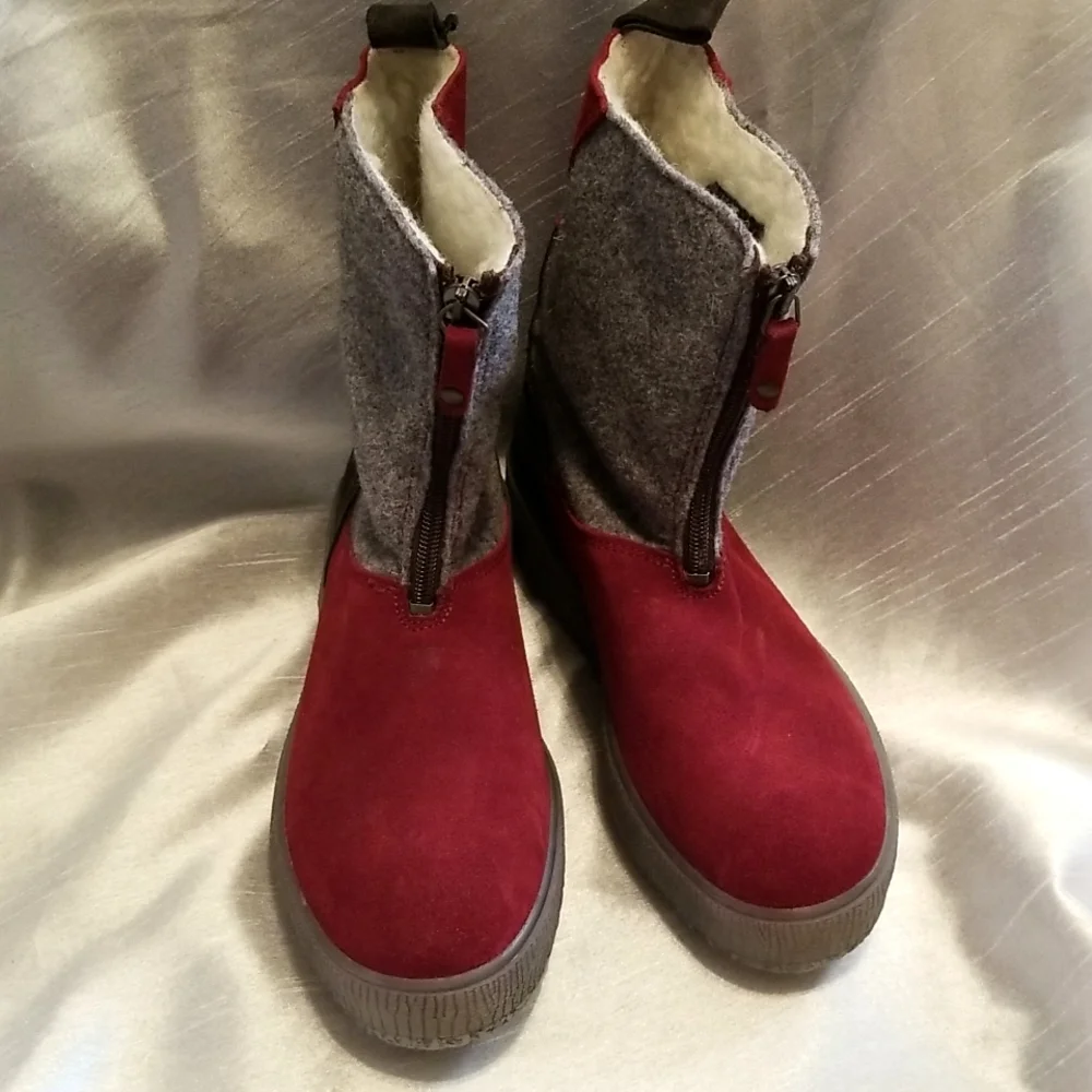 New Bos. & Co. Ignite Boots Colorblock Wool Platform sz 7 7.5 Winter Waterproof